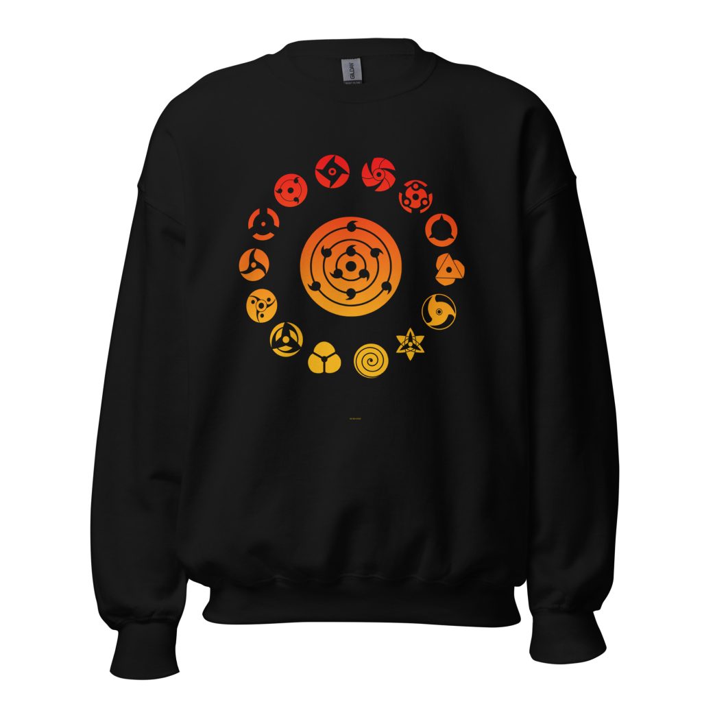 unisex crew neck sweatshirt black front 638848e3234b2 - Naruto Merch Shop