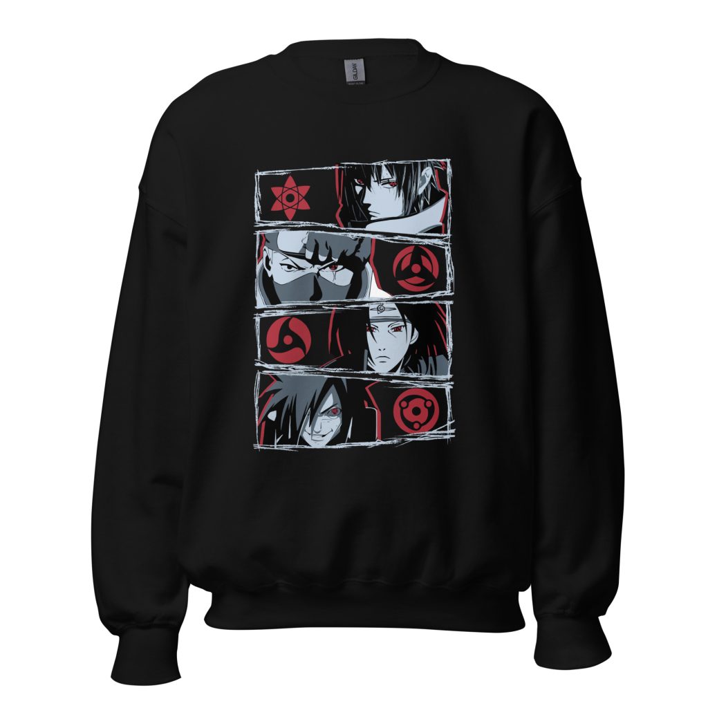 unisex crew neck sweatshirt black front 638850986afb4 - Naruto Merch Shop