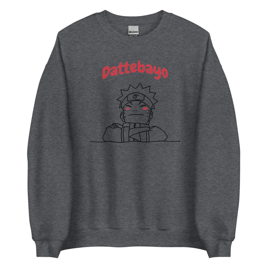 unisex crew neck sweatshirt dark heather front 6391a935032e0 - Naruto Merch Shop