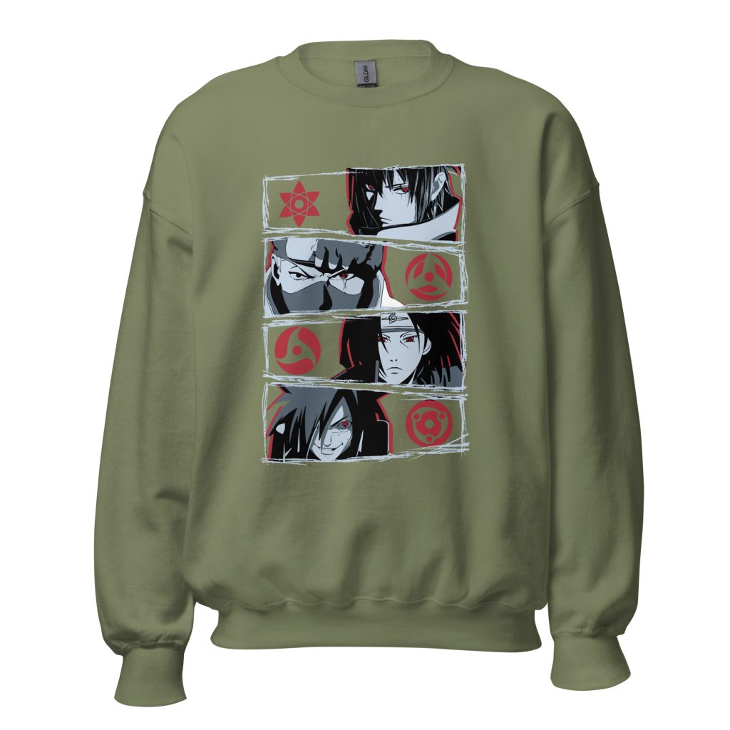 unisex crew neck sweatshirt military green front 6388509871b1b - Naruto Merch Shop