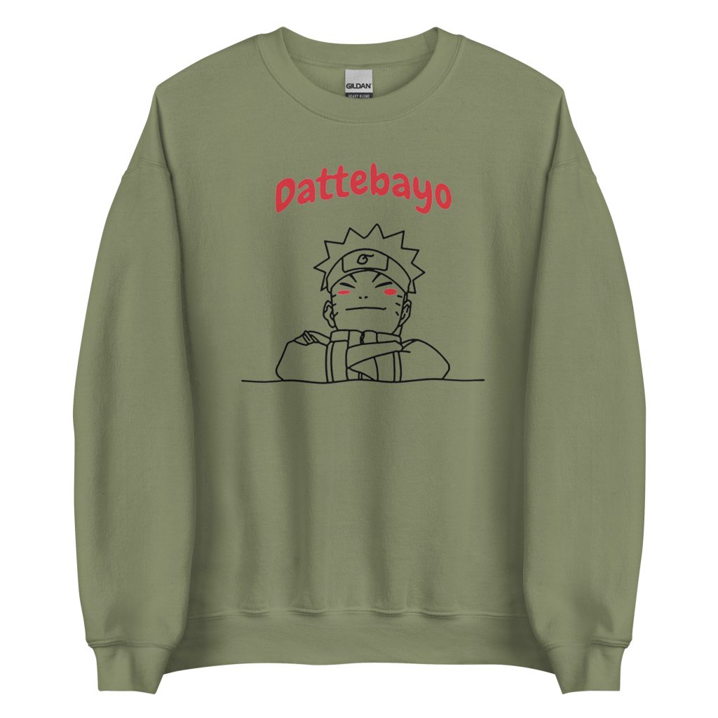 unisex crew neck sweatshirt military green front 6391a935038ee - Naruto Merch Shop