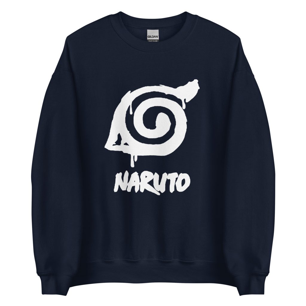 unisex crew neck sweatshirt navy front 63a12dfd78cdb - Naruto Merch Shop