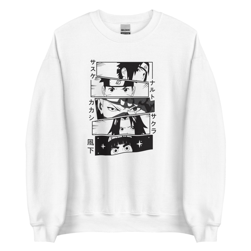 unisex crew neck sweatshirt white front 63918663377f6 - Naruto Merch Shop